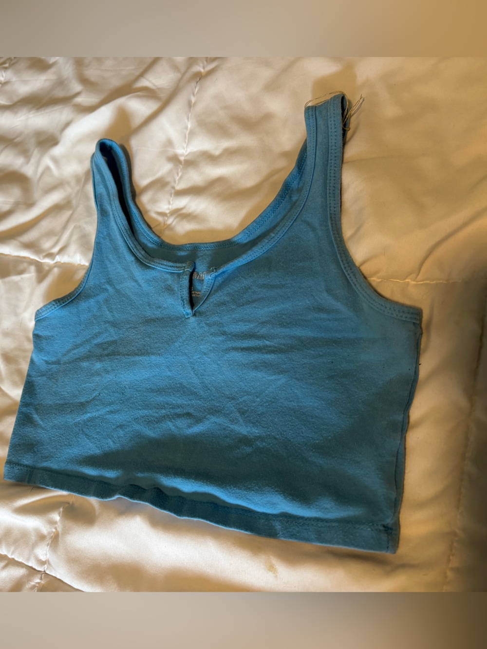 wild fable Teal Ribbed Crop Tank